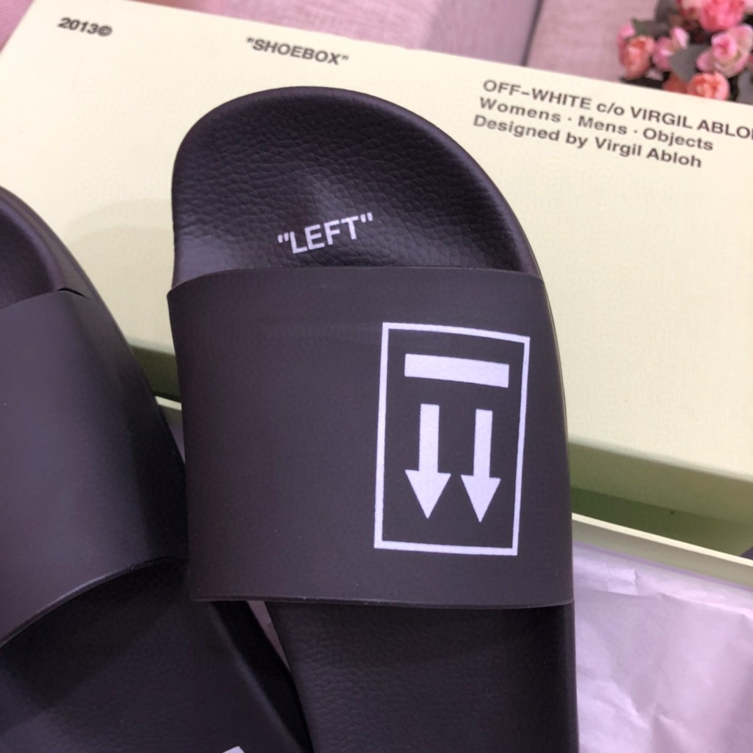Off White Double Arrow Camouflage Print Slides - FashionPlug