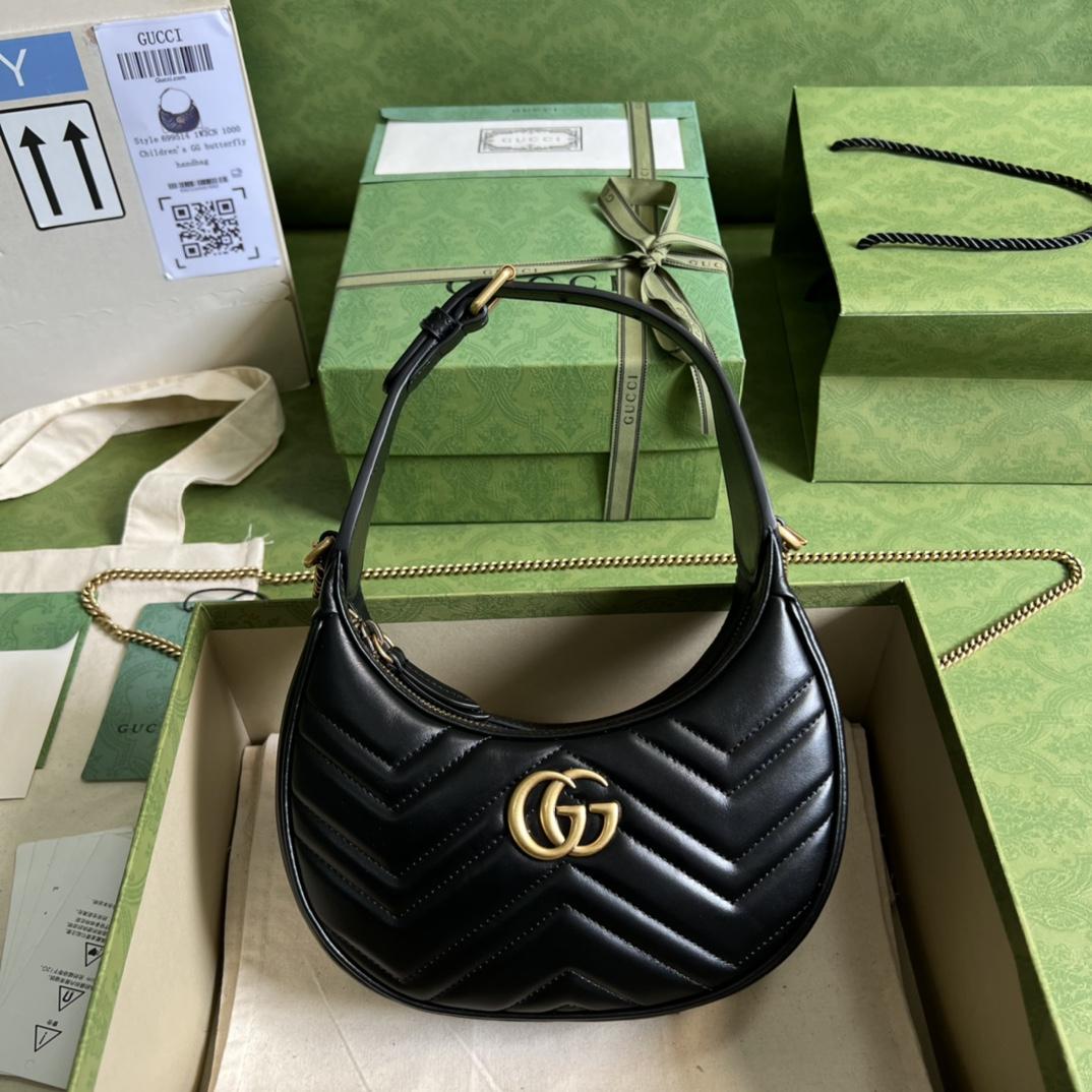 Gucci GG Marmont Half-Moon-Shaped Mini Bag(21.5-11-5cm) - FashionPlug