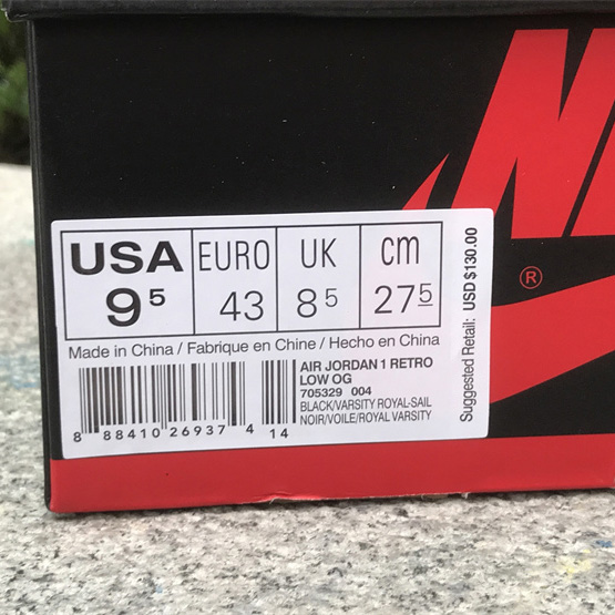 Air Jordan 1 Low OG “Royal” Sneaker     705329-004  - FashionPlug