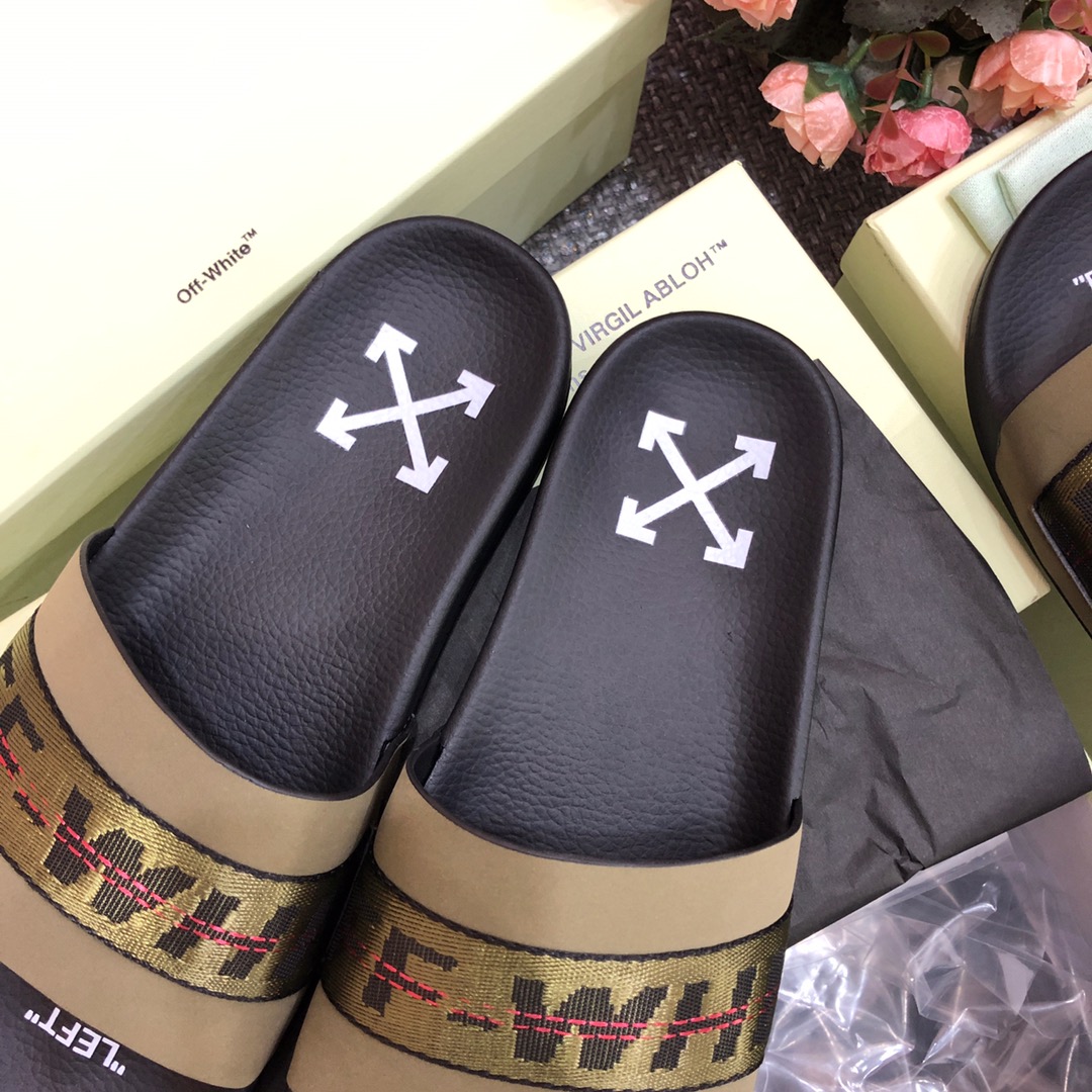 Off White Slides - FashionPlug
