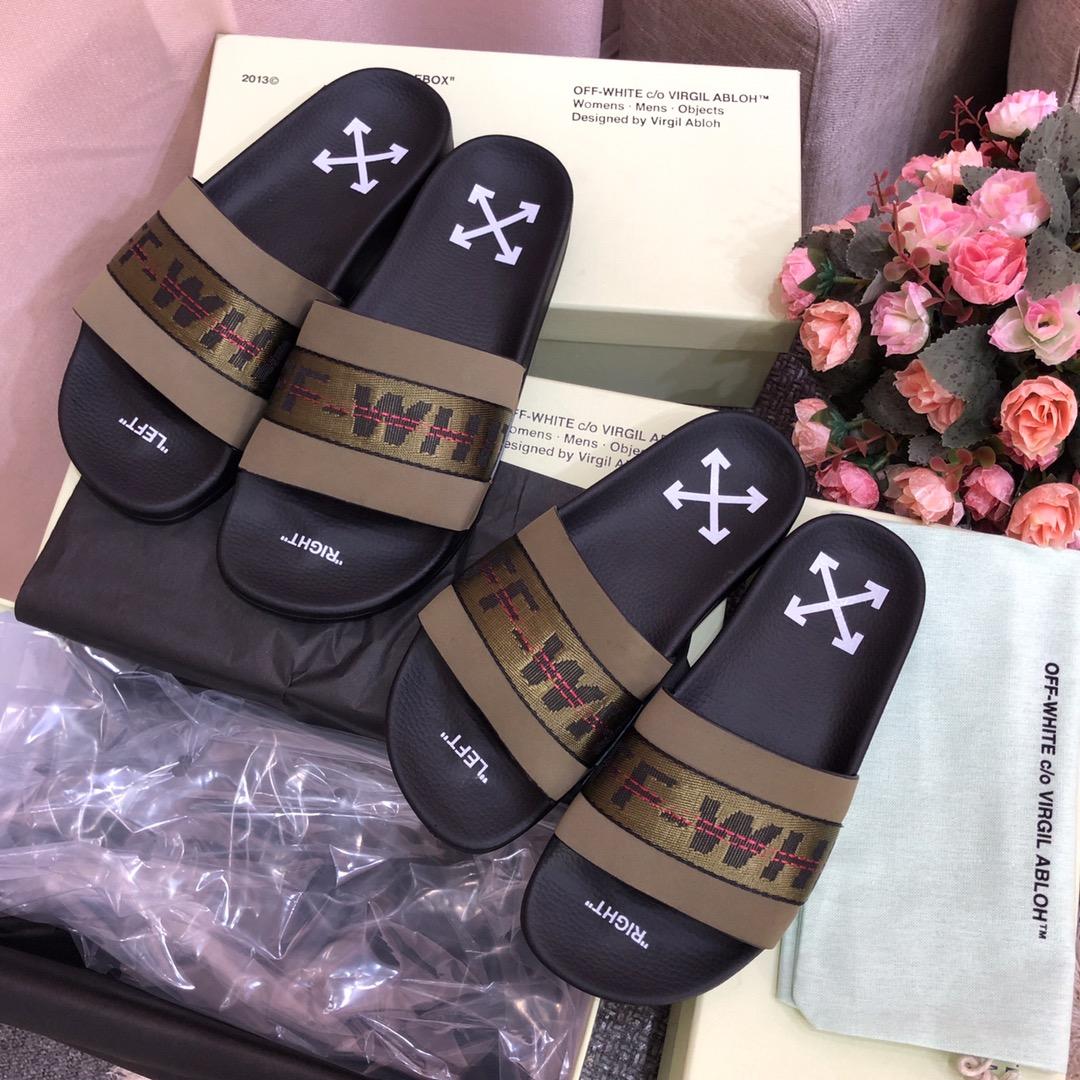 Off White Slides - FashionPlug