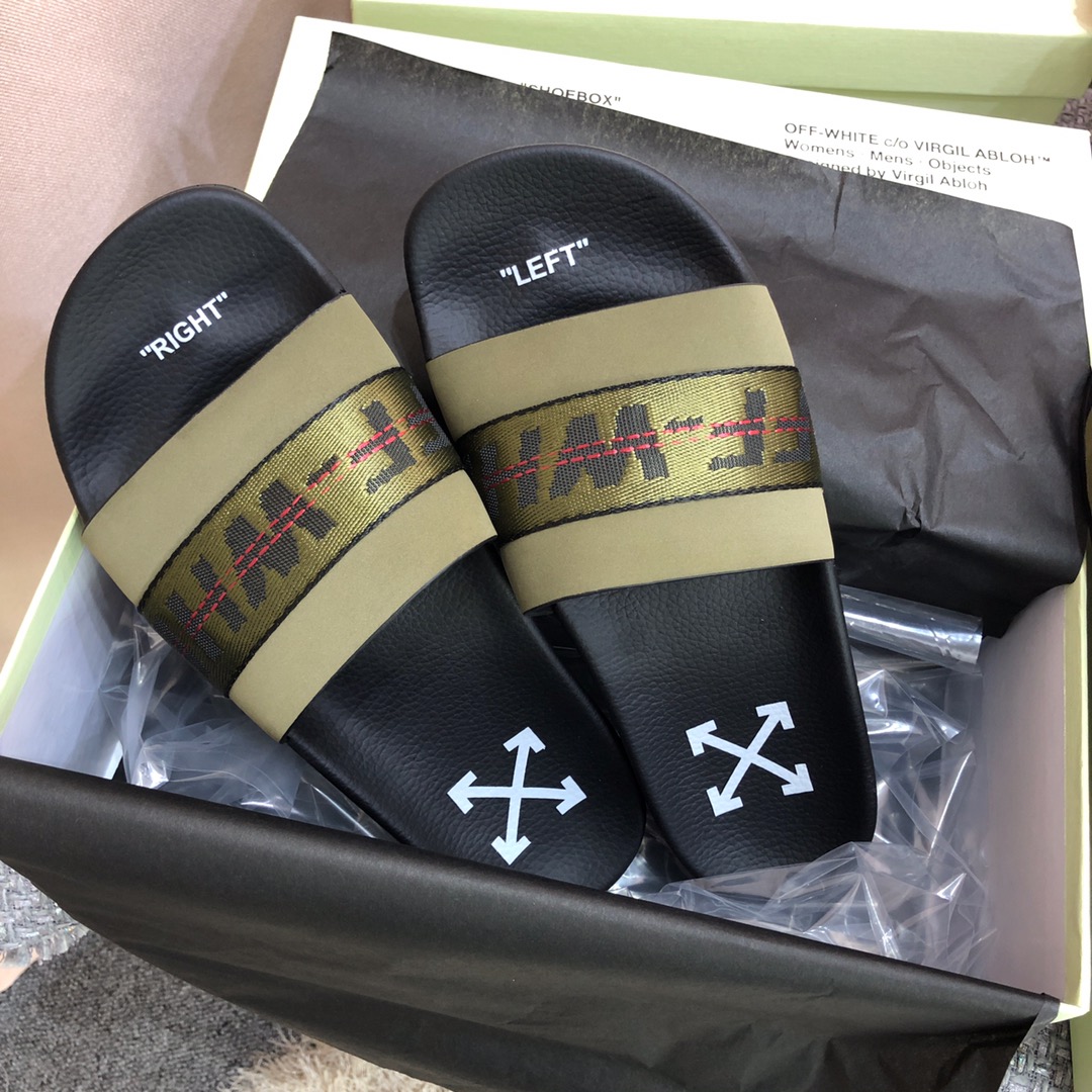 Off White Slides - FashionPlug