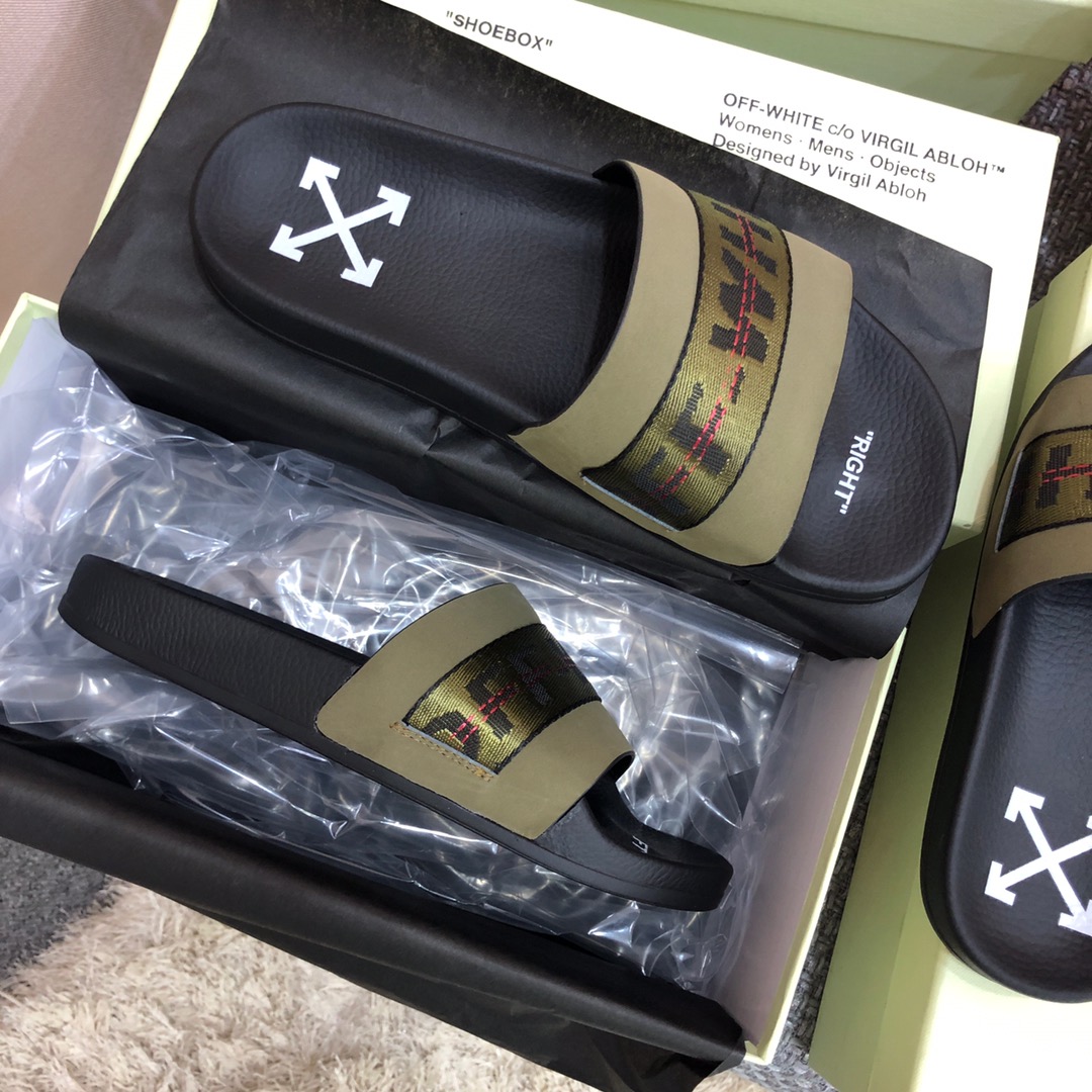Off White Slides - FashionPlug