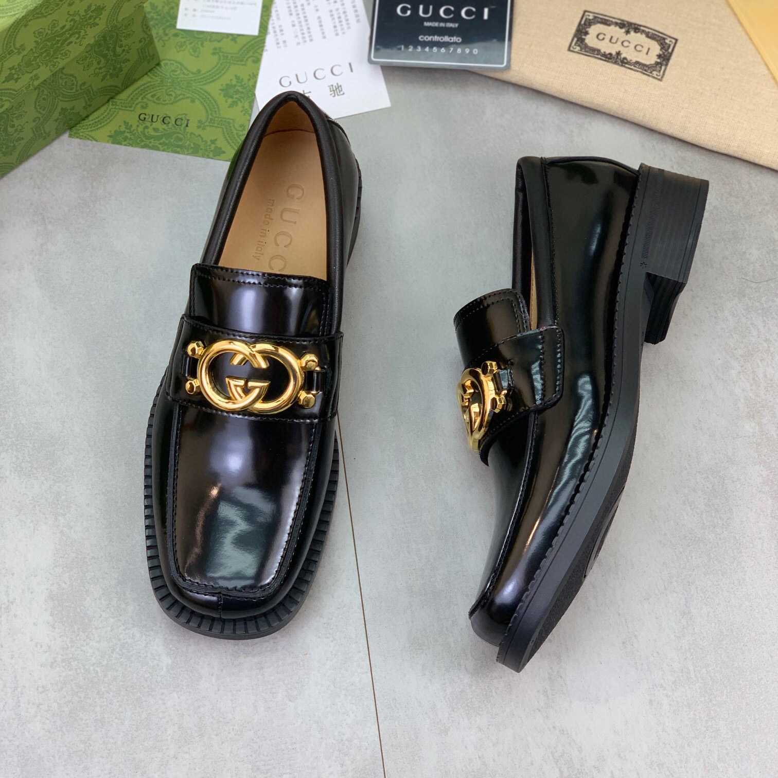 Gucci GG Leather Loafers(Upon Uk Size) - FashionPlug