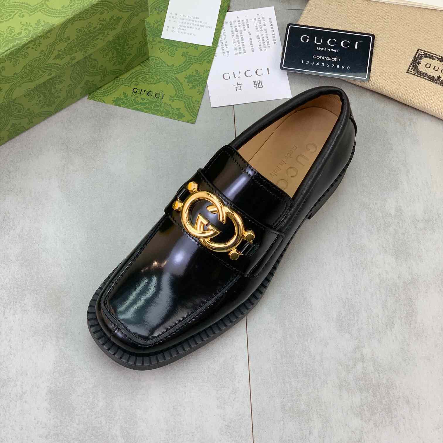 Gucci GG Leather Loafers(Upon Uk Size) - FashionPlug