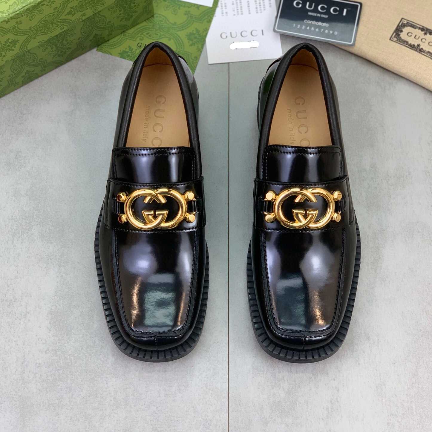 Gucci GG Leather Loafers(Upon Uk Size) - FashionPlug