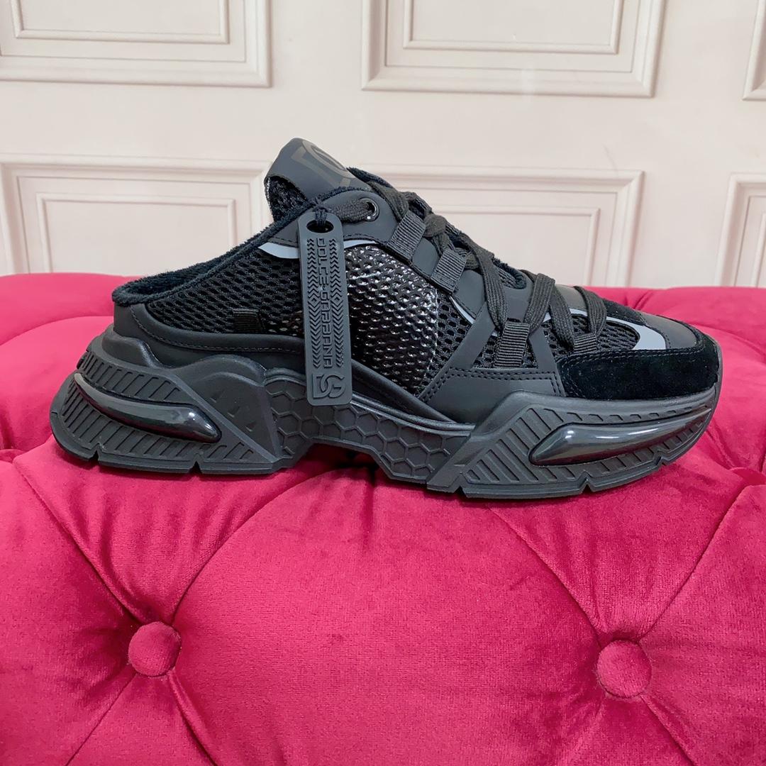 Dolce & Gabbana Mixed-material Airmaster Mule Sneakers - FashionPlug