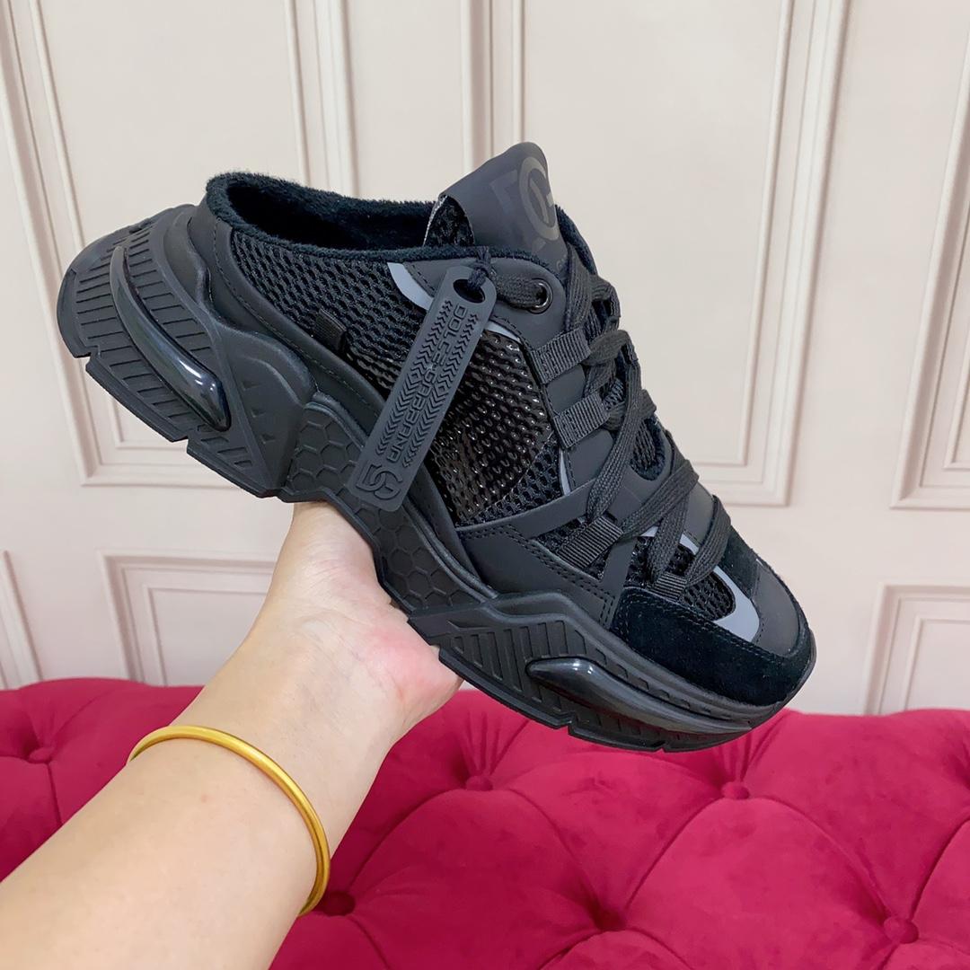 Dolce & Gabbana Mixed-material Airmaster Mule Sneakers - FashionPlug