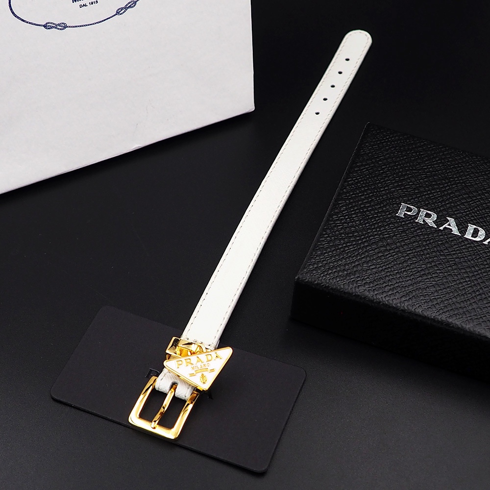 Prada Saffiano Leather Bracelet - FashionPlug