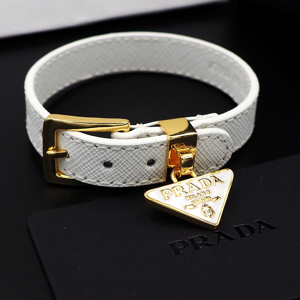 Prada Saffiano Leather Bracelet - FashionPlug
