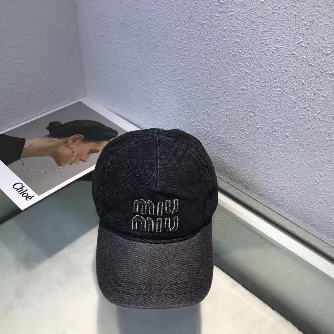 Miu Miu Denim Baseball Cap - FashionPlug
