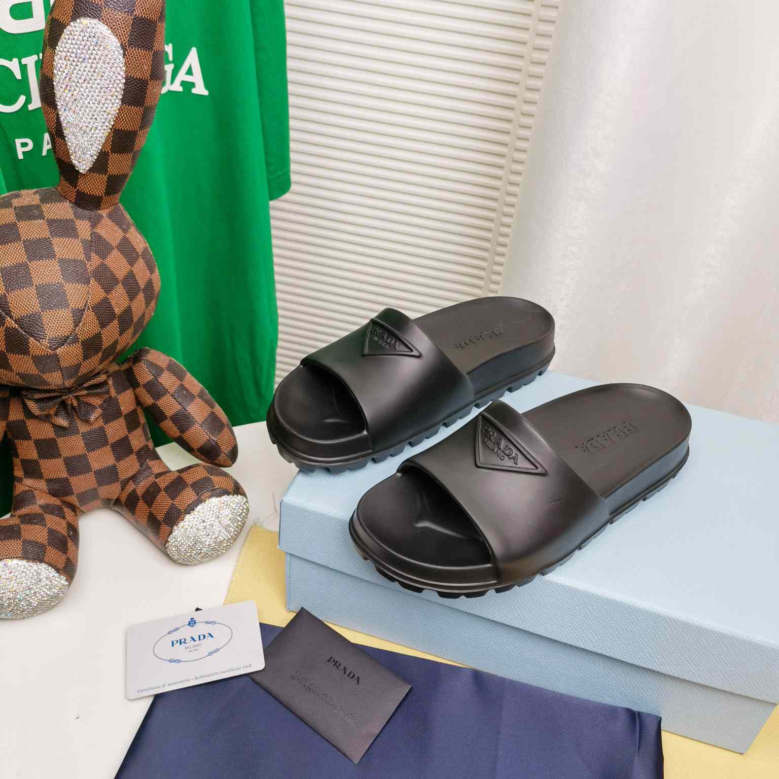 Prada Rubber Slides - FashionPlug