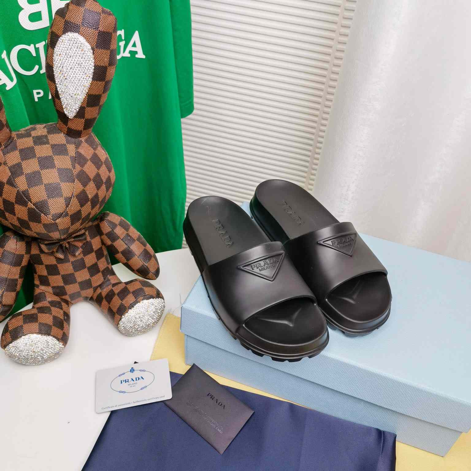 Prada Rubber Slides - FashionPlug