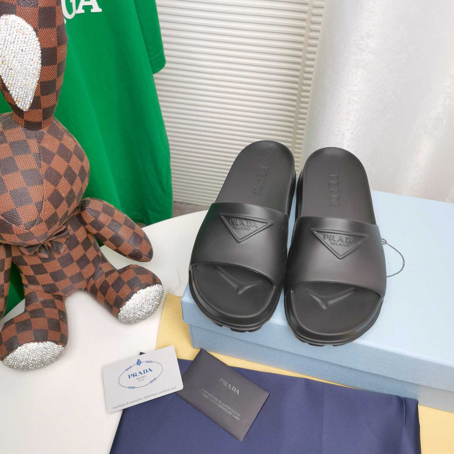 Prada Rubber Slides - FashionPlug