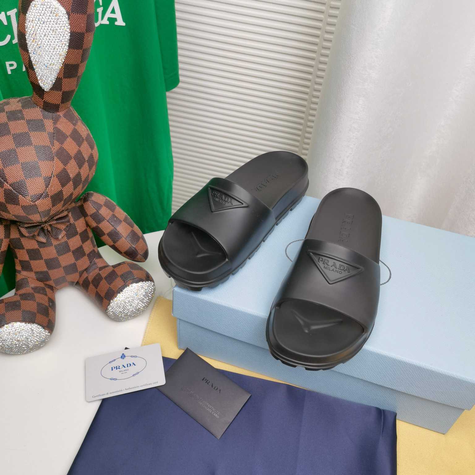 Prada Rubber Slides - FashionPlug