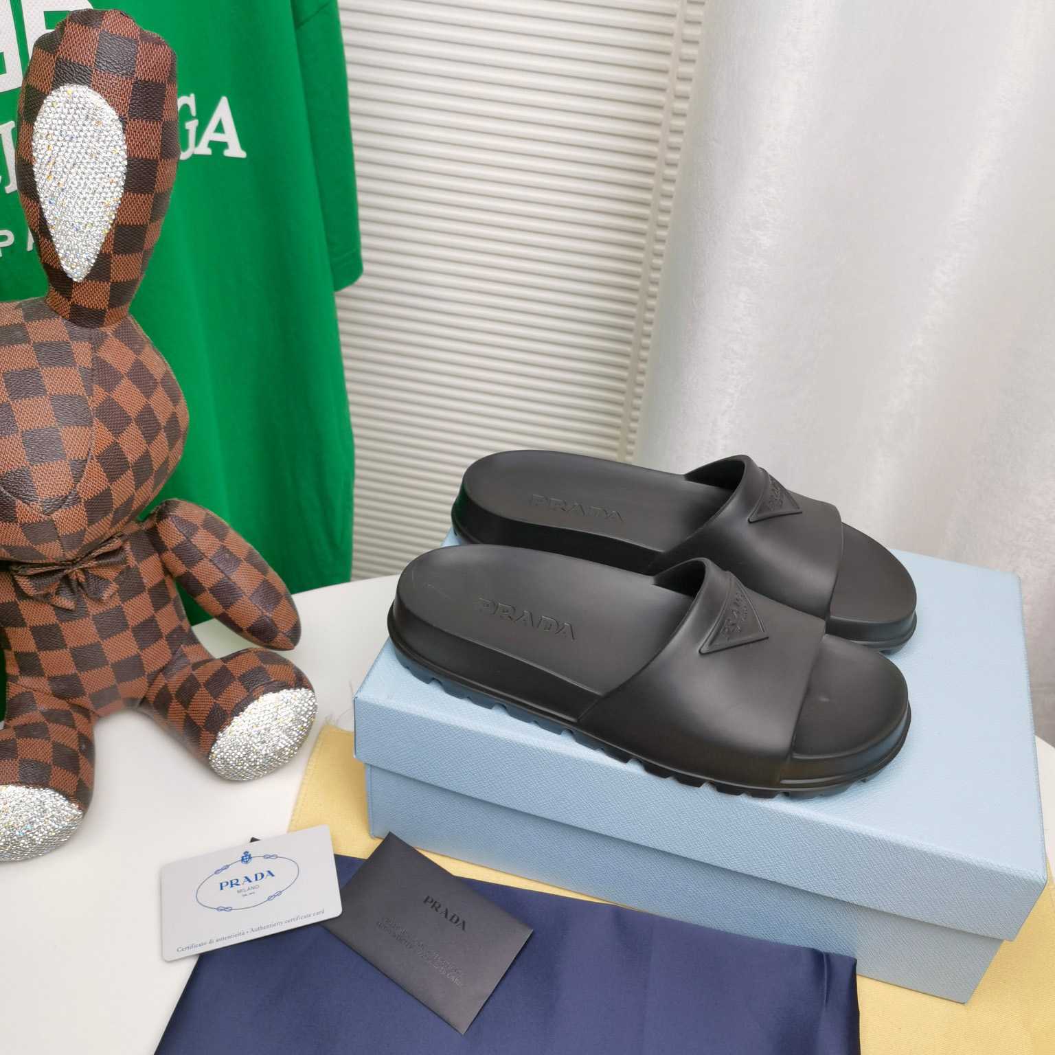 Prada Rubber Slides - FashionPlug