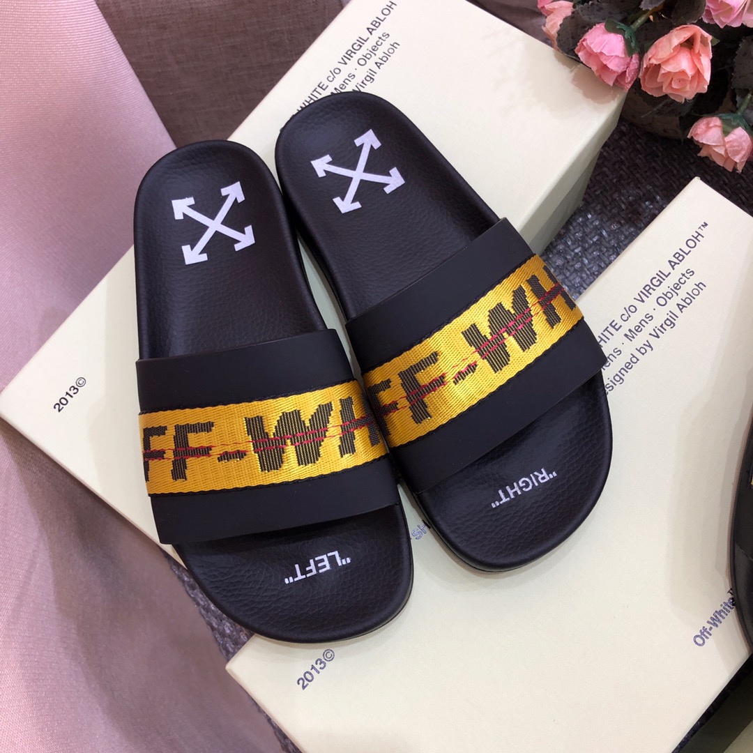 Off White Slides - FashionPlug