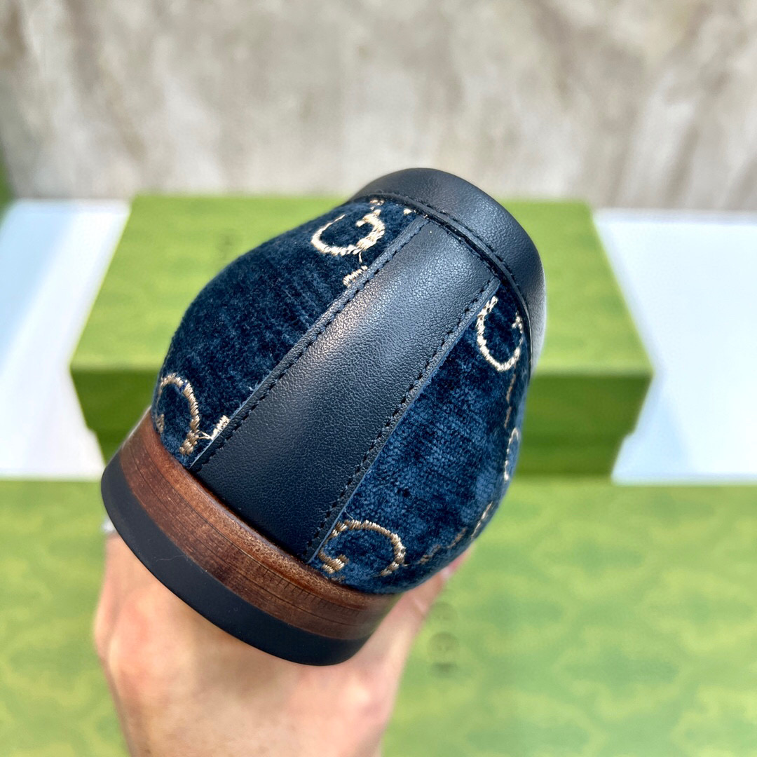 Gucci Men's Gucci Jordaan GG Velvet Loafer(Upon Uk Size) - FashionPlug