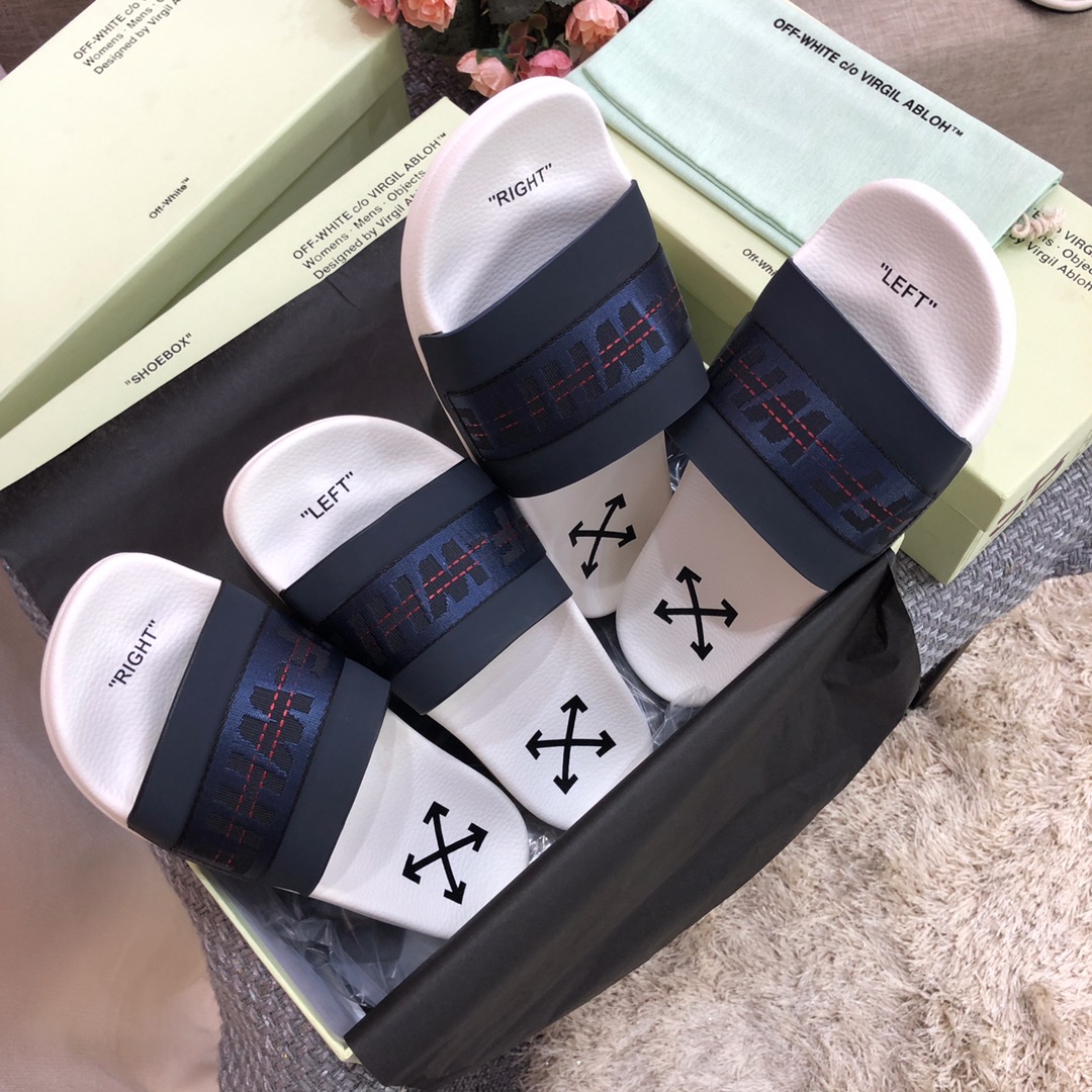 Off White Slides - FashionPlug