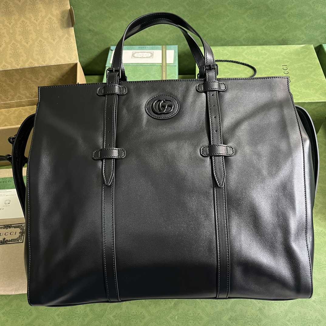 Gucci Large Tote Bag With Tonal Double G (47-36-24cm) - FashionPlug