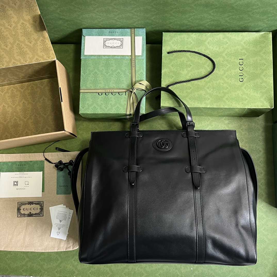 Gucci Large Tote Bag With Tonal Double G (47-36-24cm) - FashionPlug