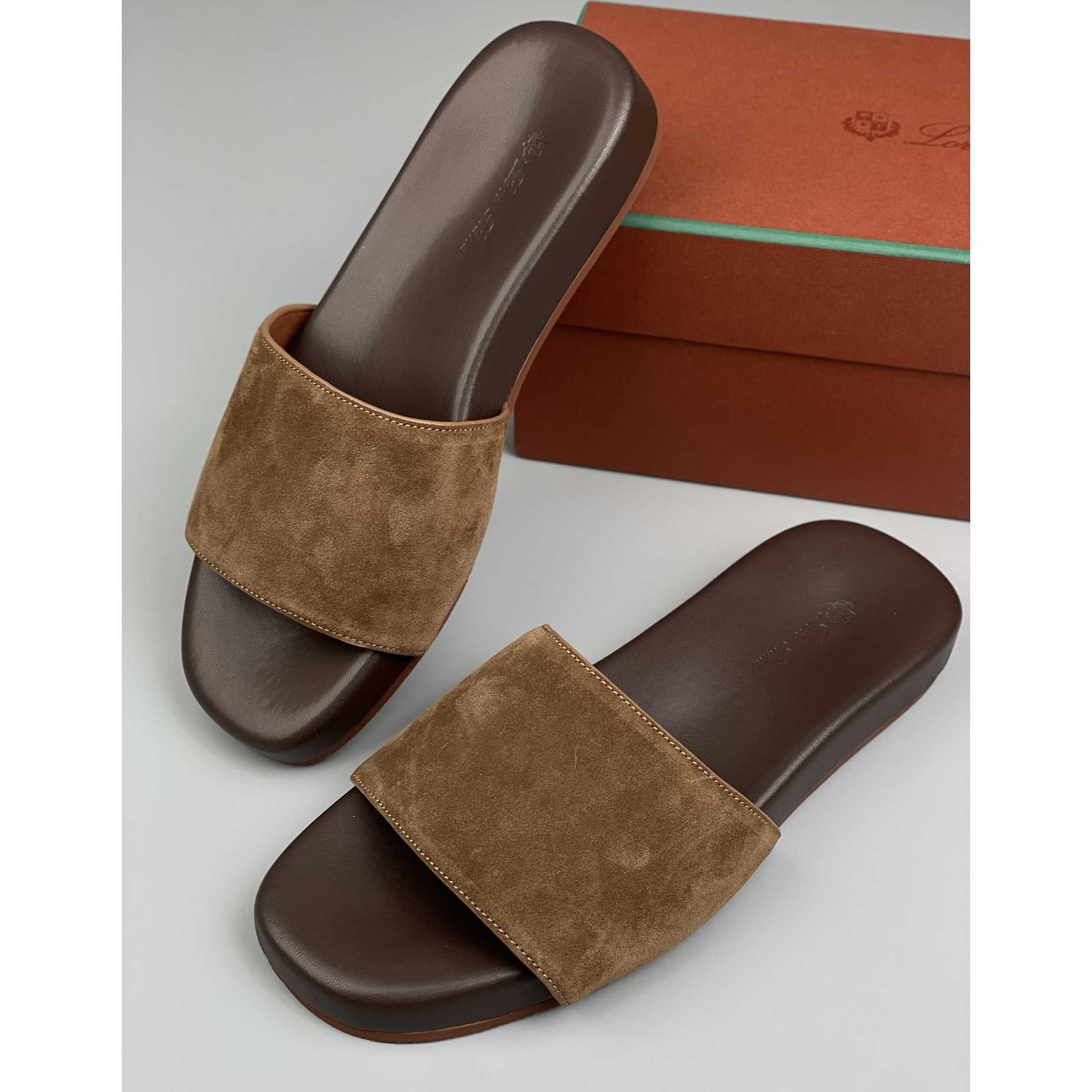 Loro Piana Slide Sandal  - FashionPlug