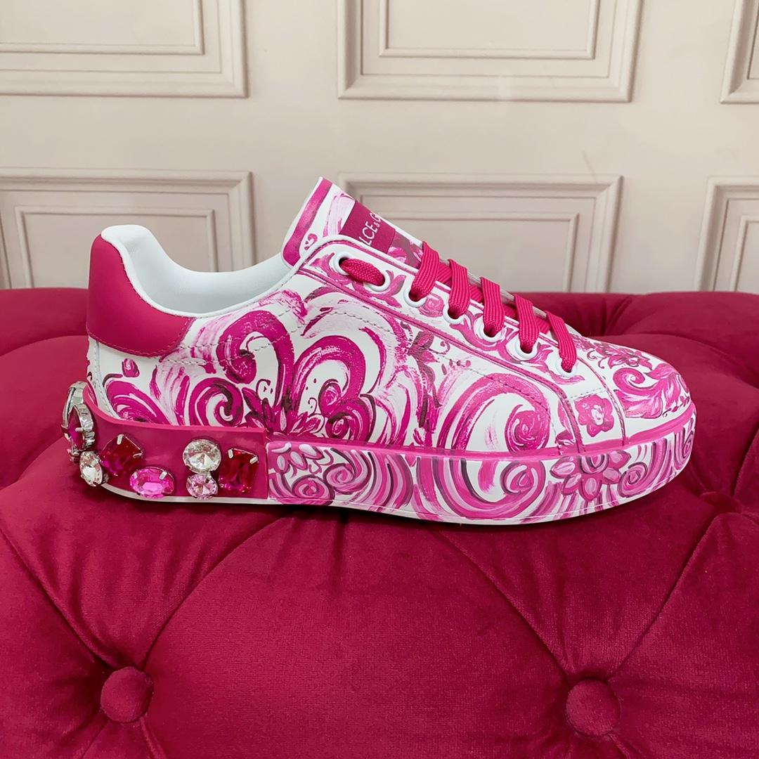 Dolce & Gabbana Calfskin Portofino Sneakers - FashionPlug