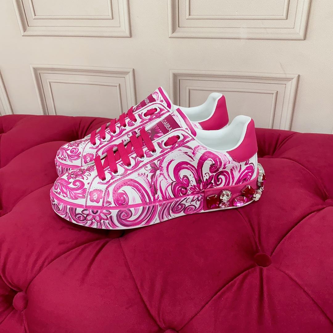 Dolce & Gabbana Calfskin Portofino Sneakers - FashionPlug