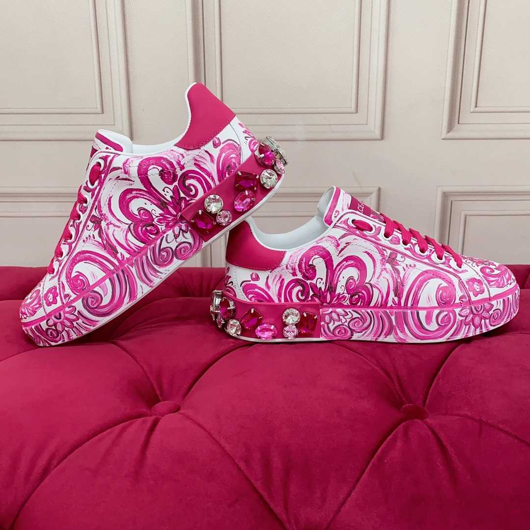 Dolce & Gabbana Calfskin Portofino Sneakers - FashionPlug