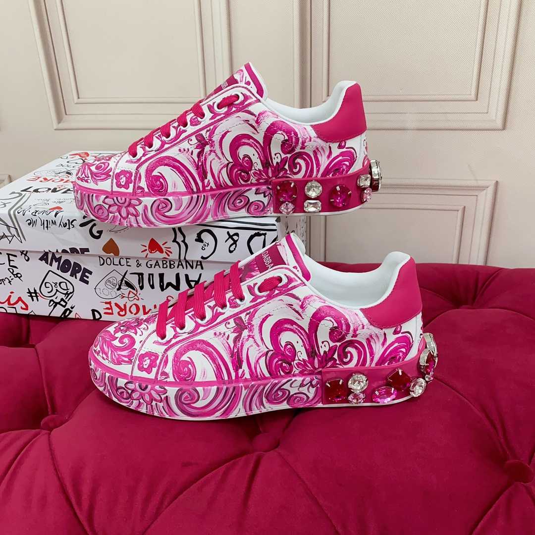 Dolce & Gabbana Calfskin Portofino Sneakers - FashionPlug
