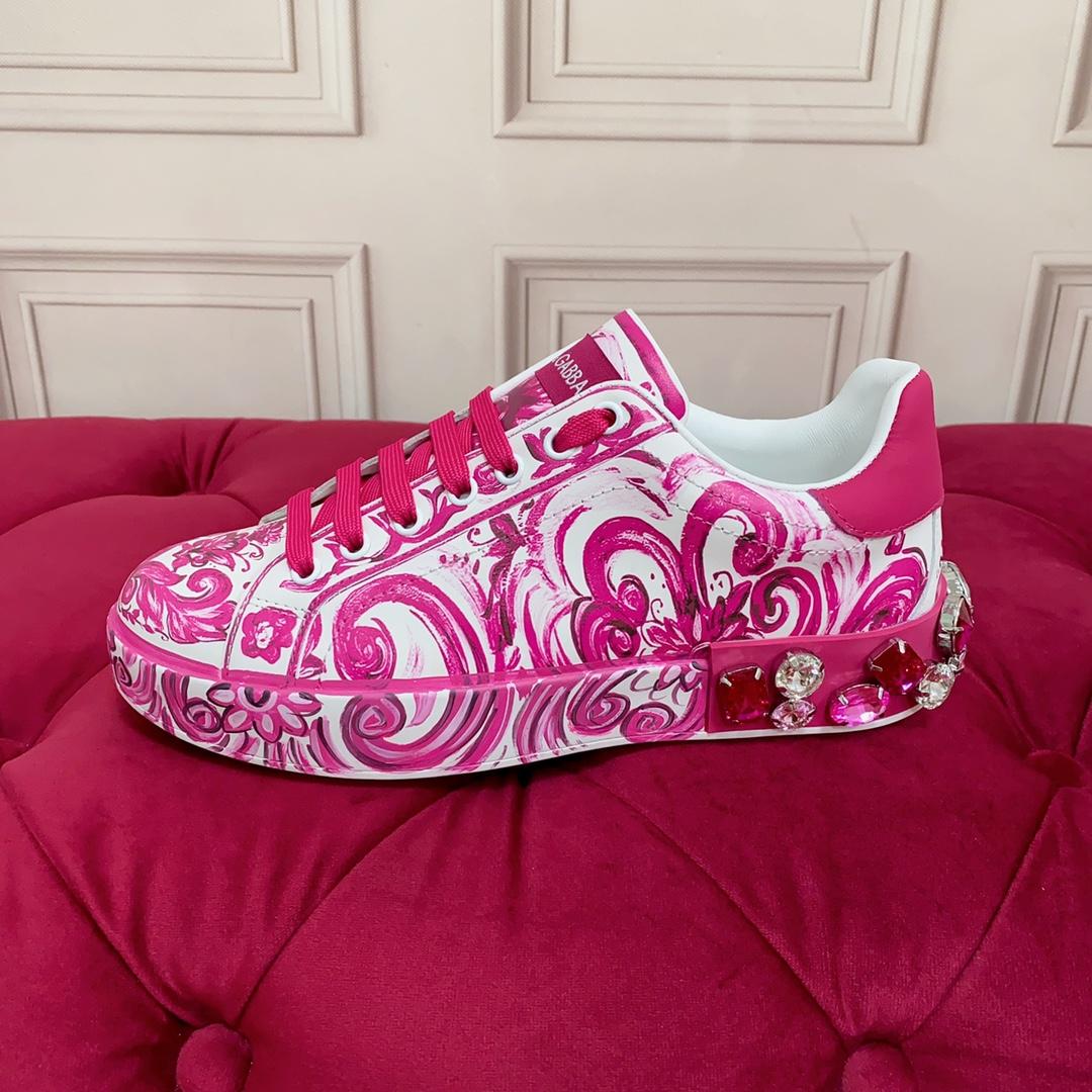 Dolce & Gabbana Calfskin Portofino Sneakers - FashionPlug