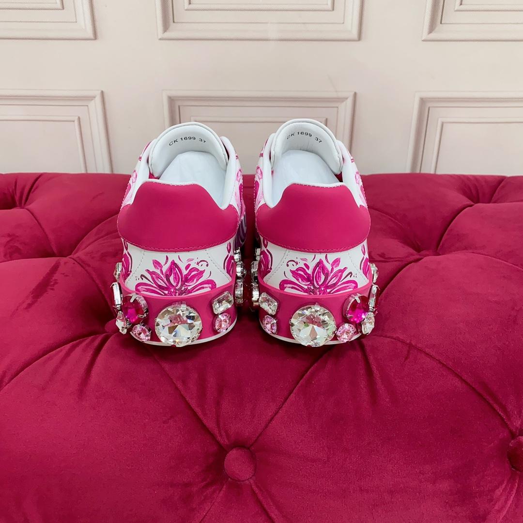 Dolce & Gabbana Calfskin Portofino Sneakers - FashionPlug
