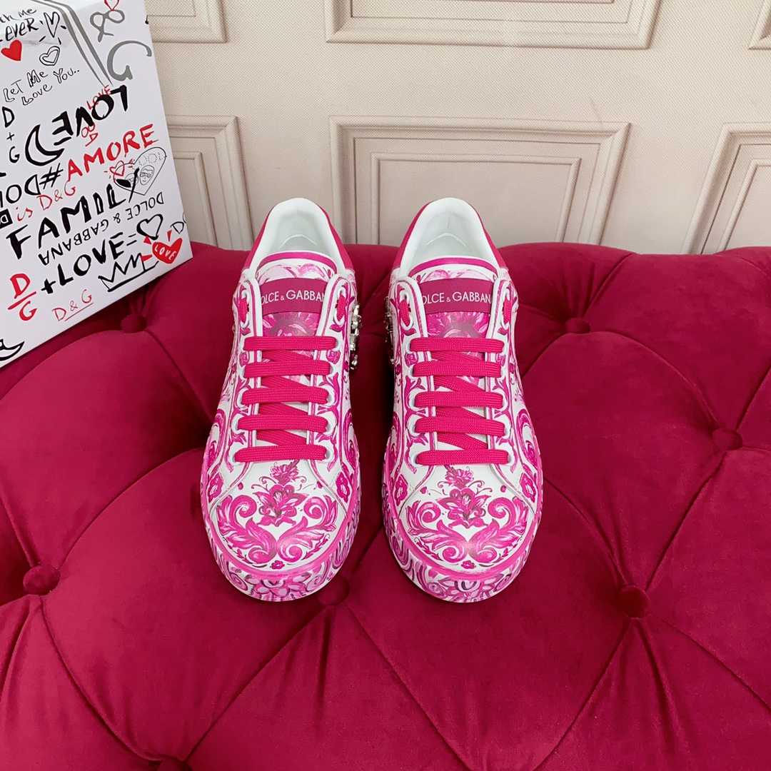 Dolce & Gabbana Calfskin Portofino Sneakers - FashionPlug