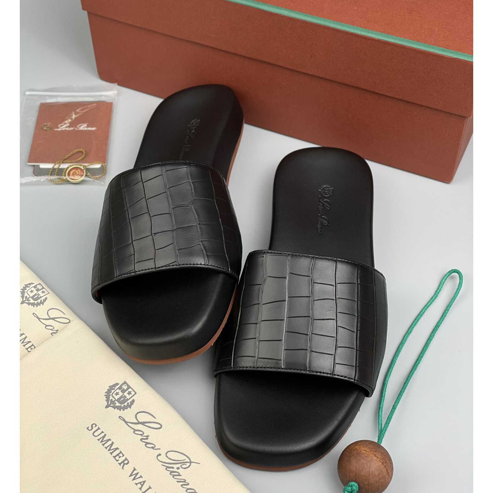 Loro Piana Slide Sandal  - FashionPlug