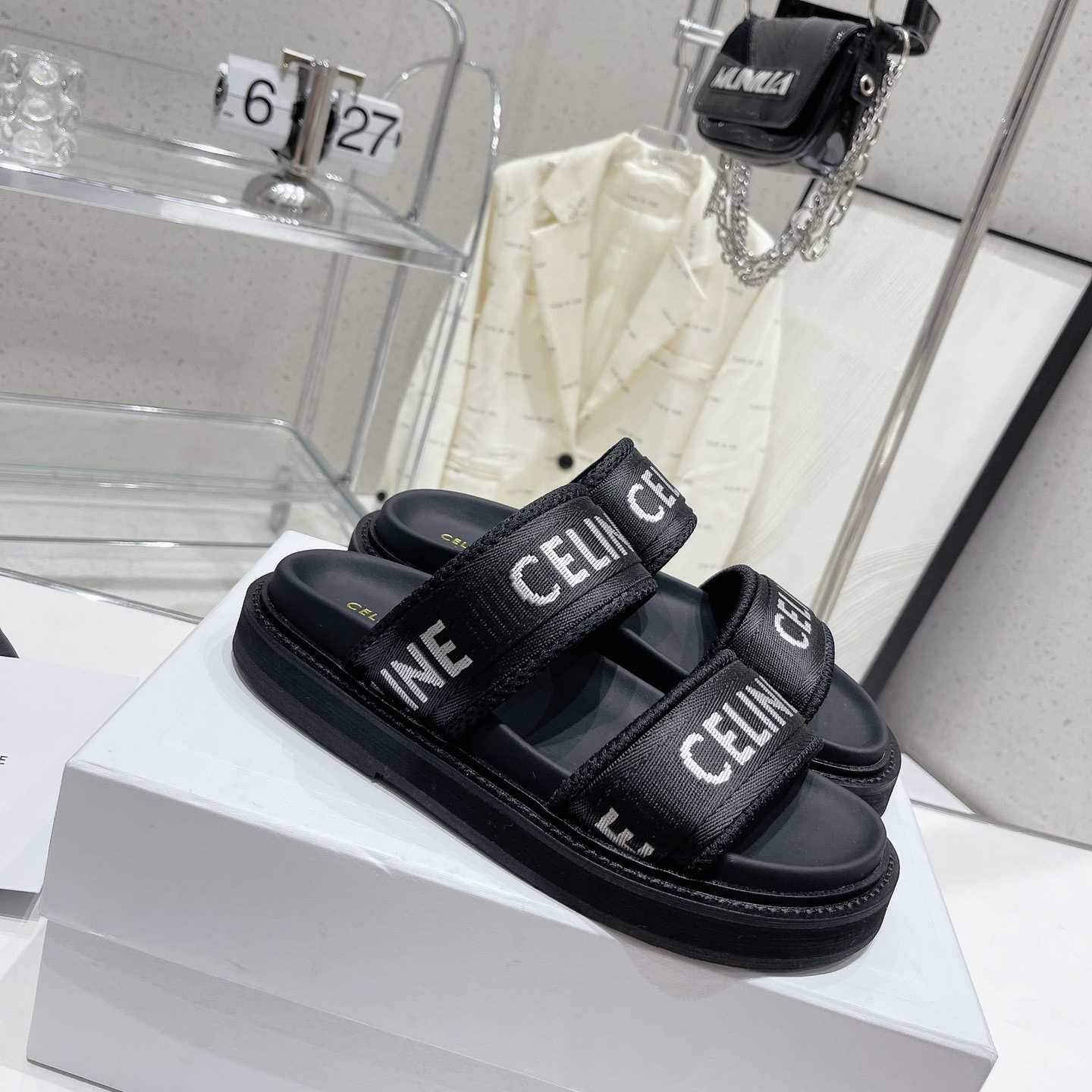 Celine Leo Scratch Sandal In Calfskin - FashionPlug