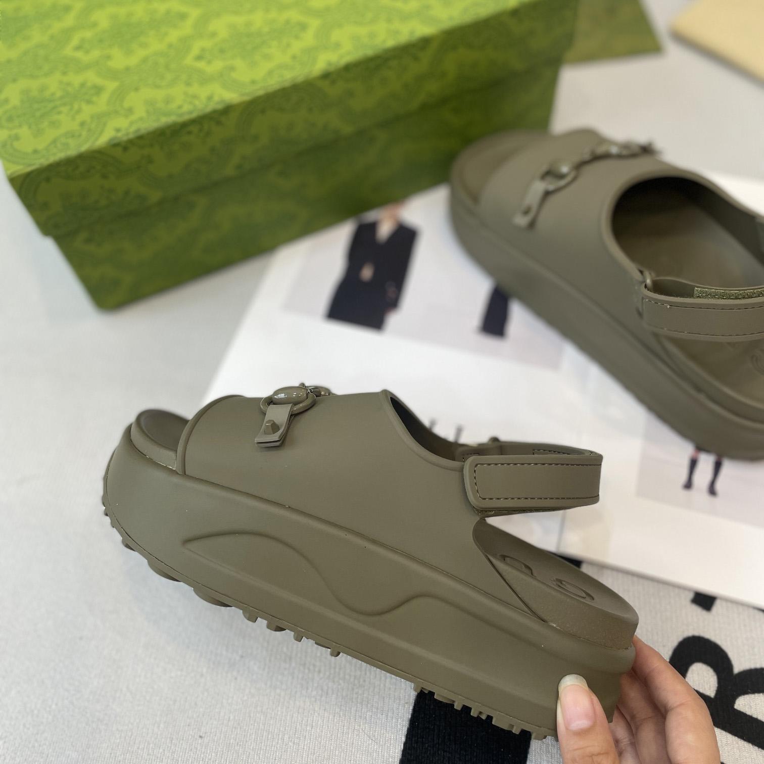 Gucci Horsebit Flatform Sandal - FashionPlug