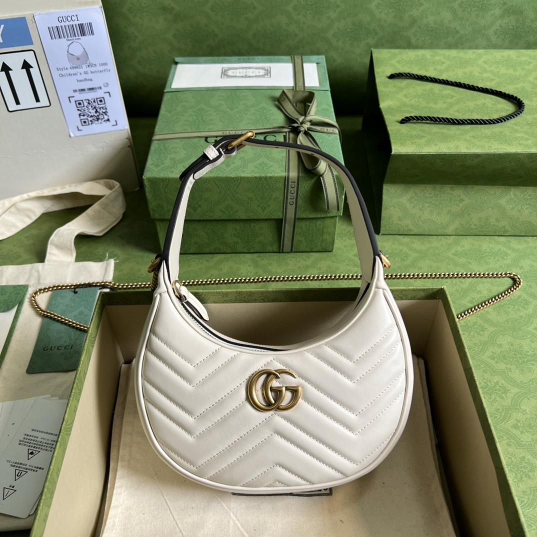 Gucci GG Marmont Half-Moon-Shaped Mini Bag(21.5-11-5cm) - FashionPlug