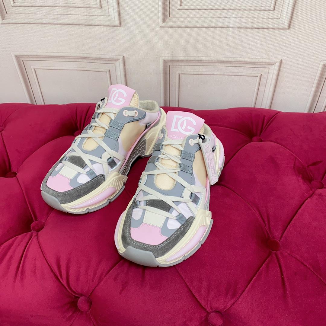 Dolce & Gabbana Mixed-material Airmaster Mule Sneakers - FashionPlug