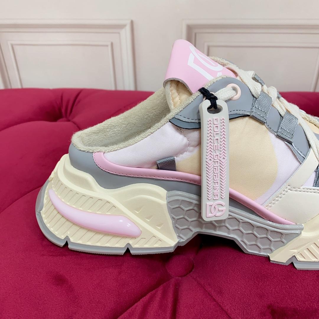 Dolce & Gabbana Mixed-material Airmaster Mule Sneakers - FashionPlug