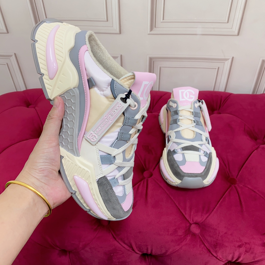 Dolce & Gabbana Mixed-material Airmaster Mule Sneakers - FashionPlug