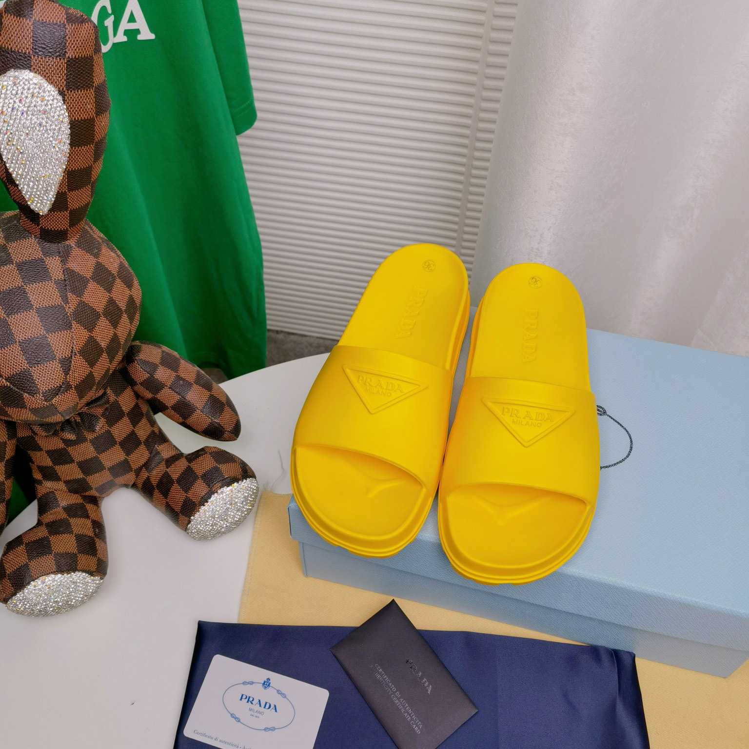 Prada Rubber Slides - FashionPlug