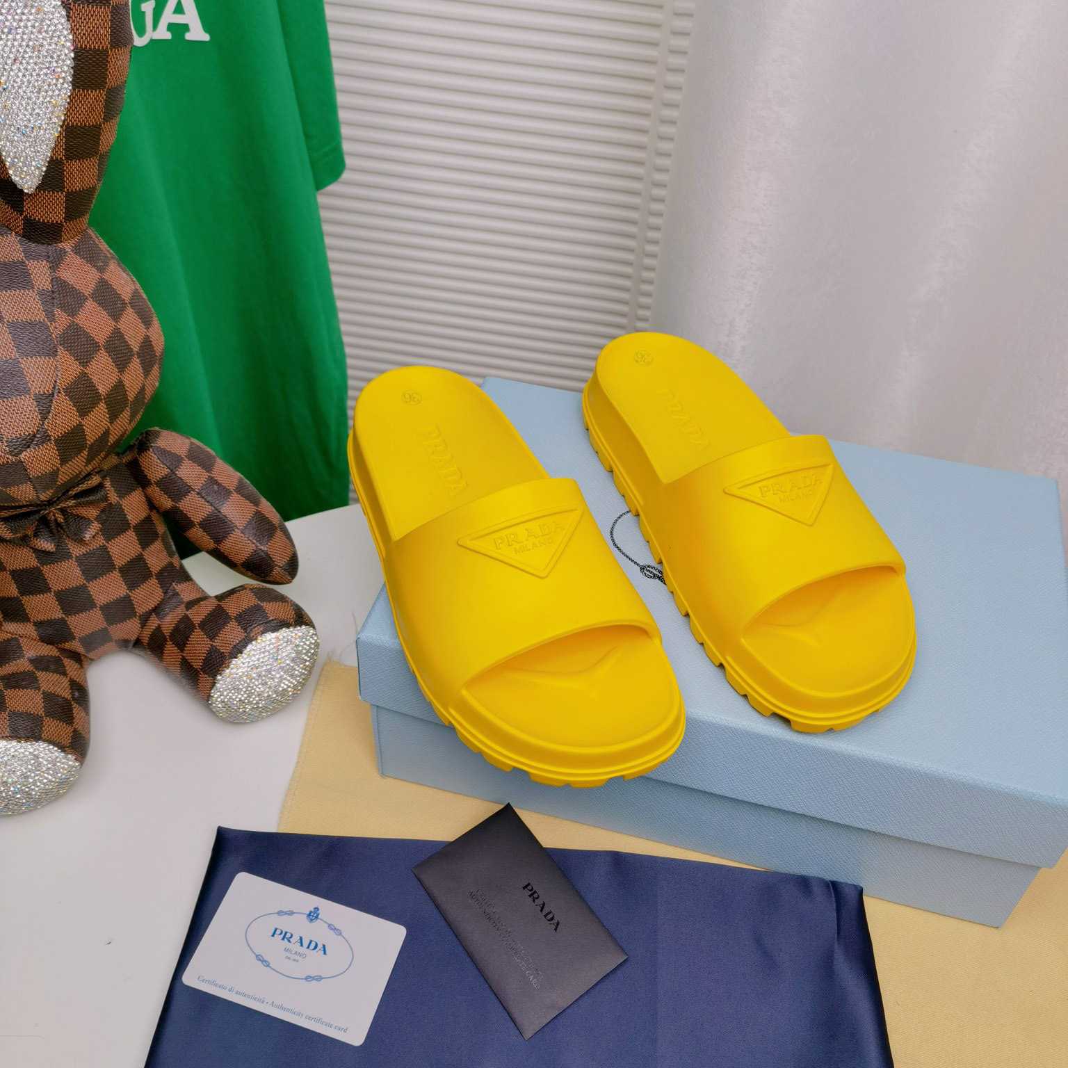 Prada Rubber Slides - FashionPlug