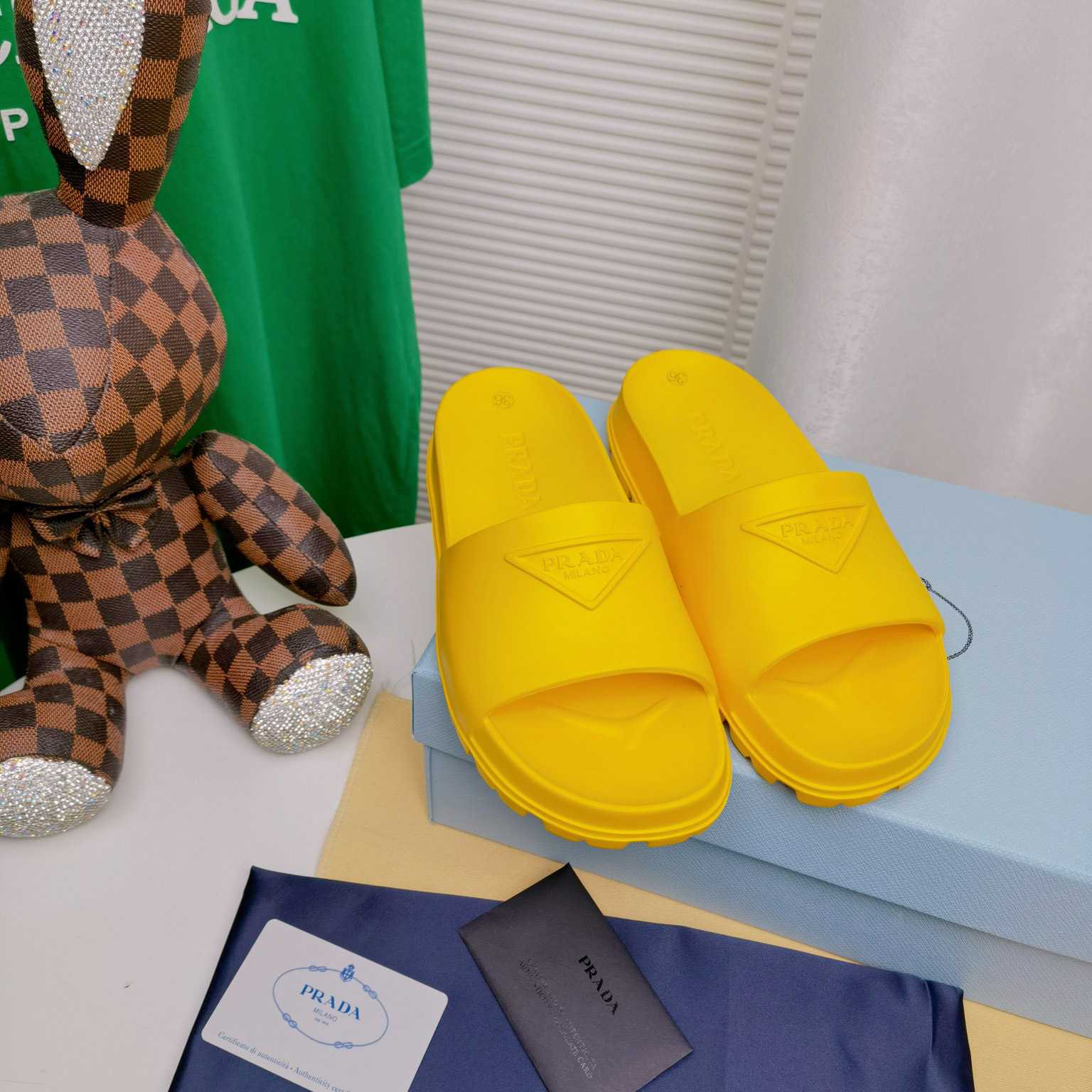 Prada Rubber Slides - FashionPlug