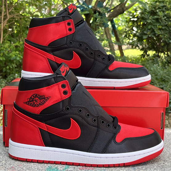 Air Jordan 1 High OG WMNS “Satin Bred” Sneaker     FD4810-061 - FashionPlug