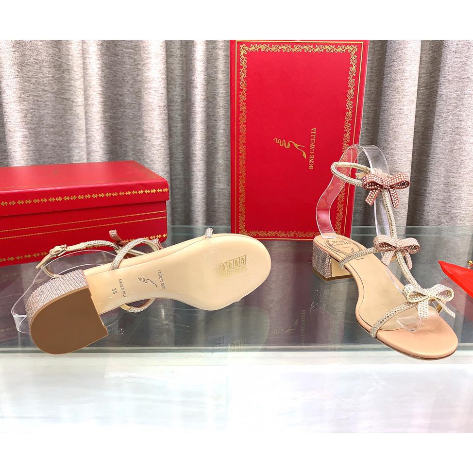 Rene Caovilla Sandals With Ankle Laces Caterina - FashionPlug