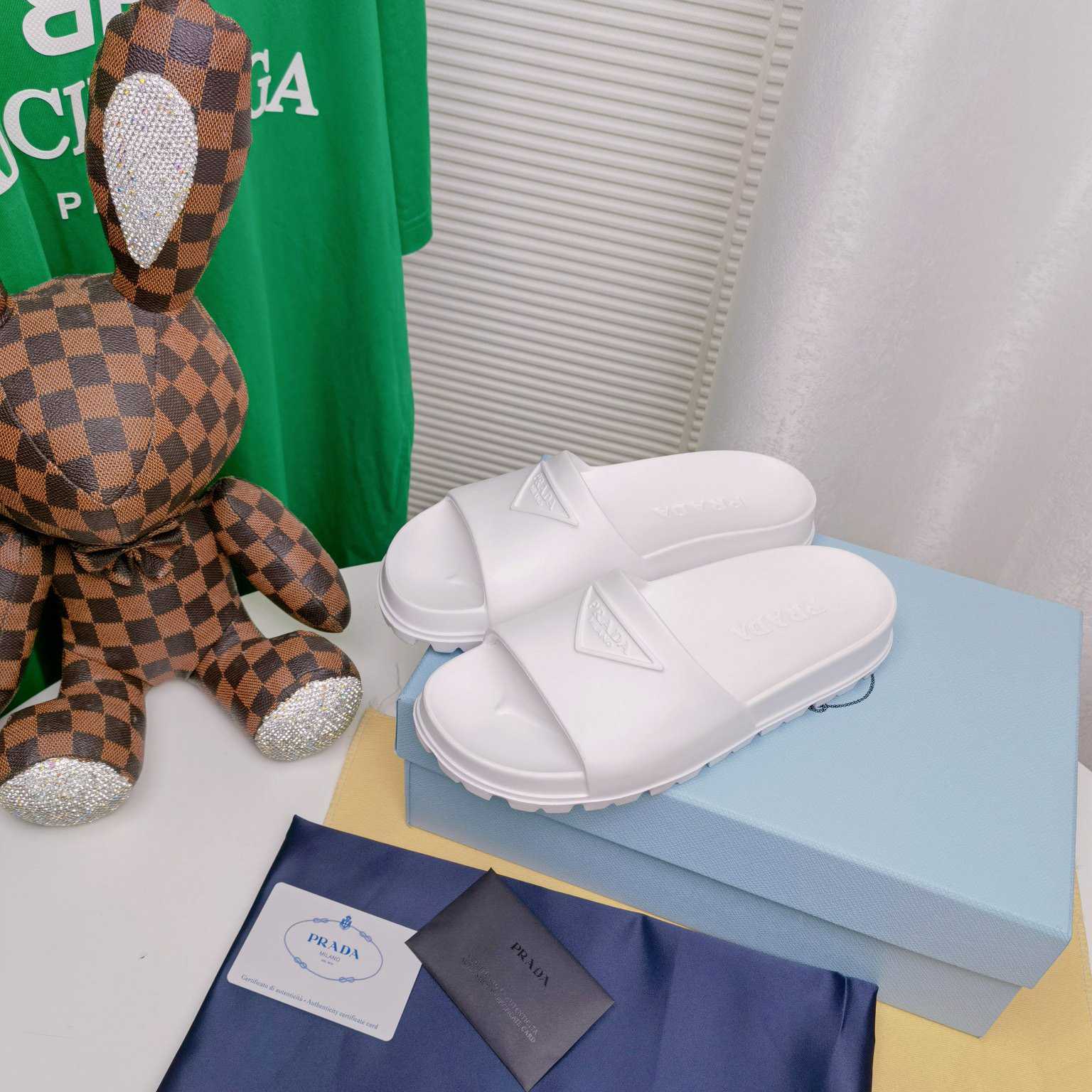 Prada Rubber Slides - FashionPlug