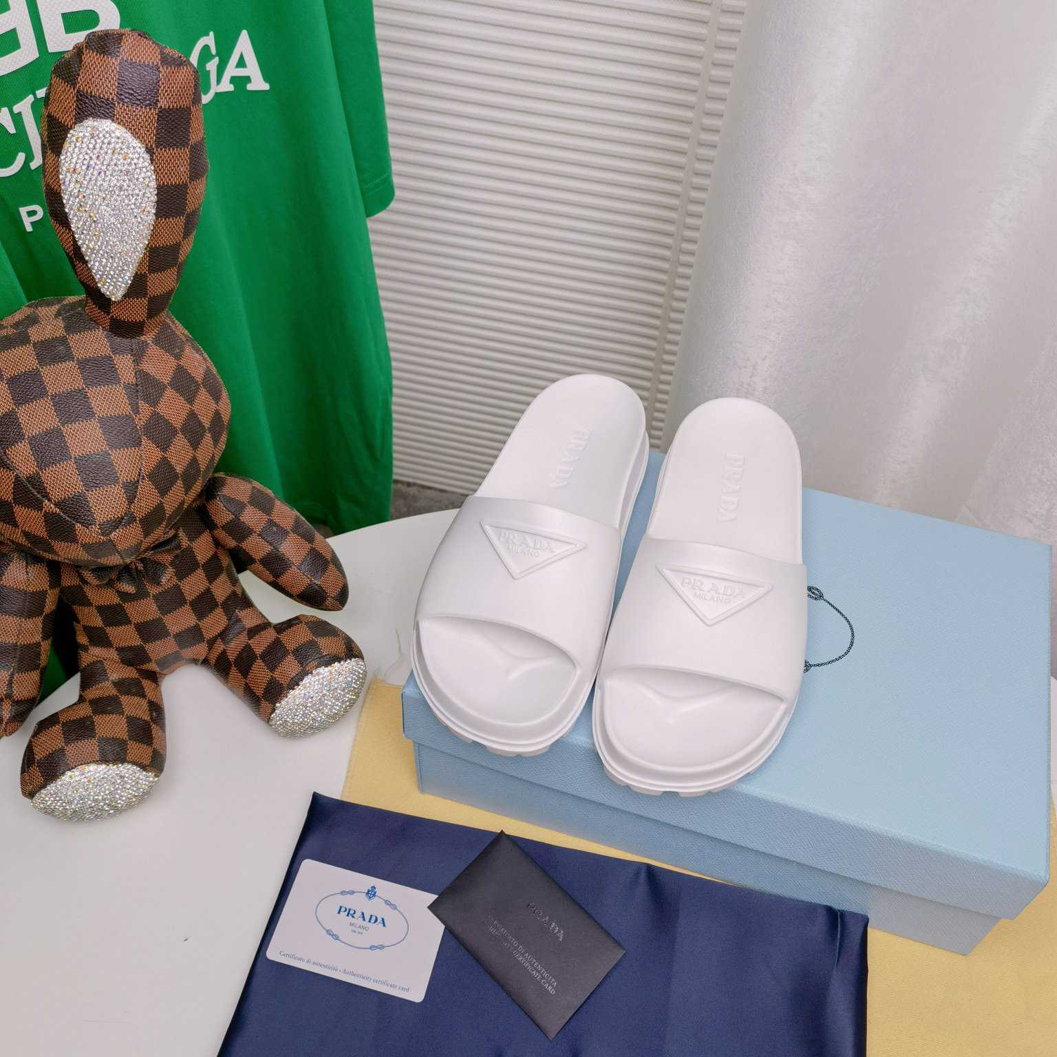 Prada Rubber Slides - FashionPlug
