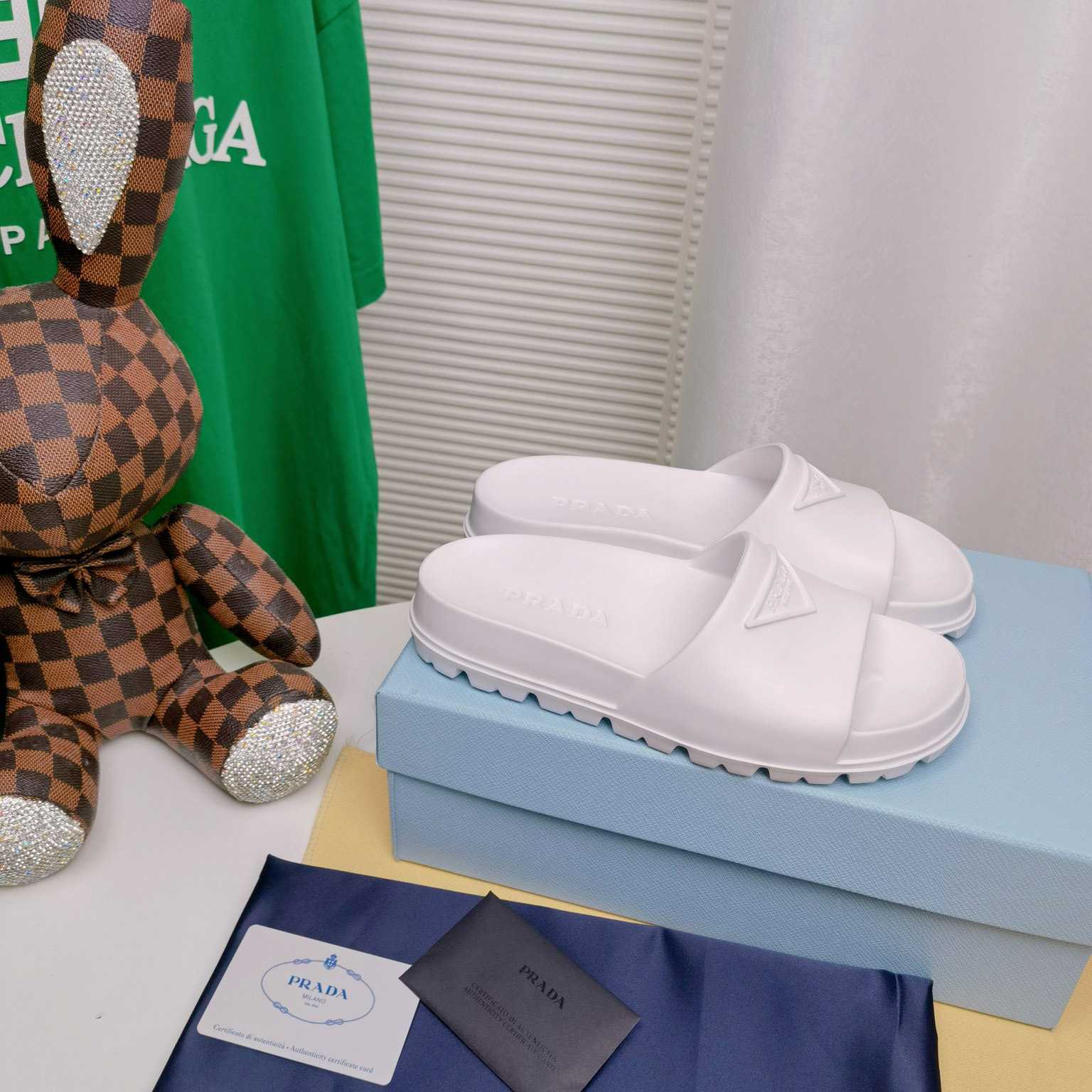 Prada Rubber Slides - FashionPlug