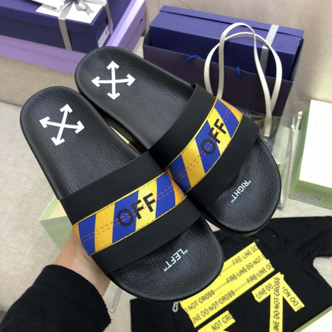 Off White Slides - FashionPlug