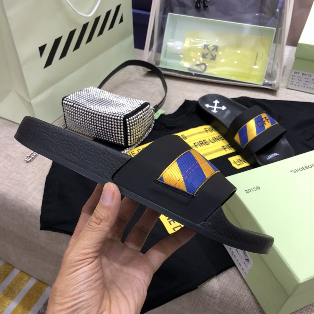 Off White Slides - FashionPlug